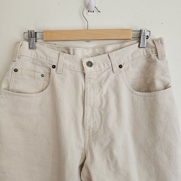 Vintage Nuovo County Seat Jeanswear Beige Denim Shorts Men’s Size 34 USA Made - Picture 2 of 8